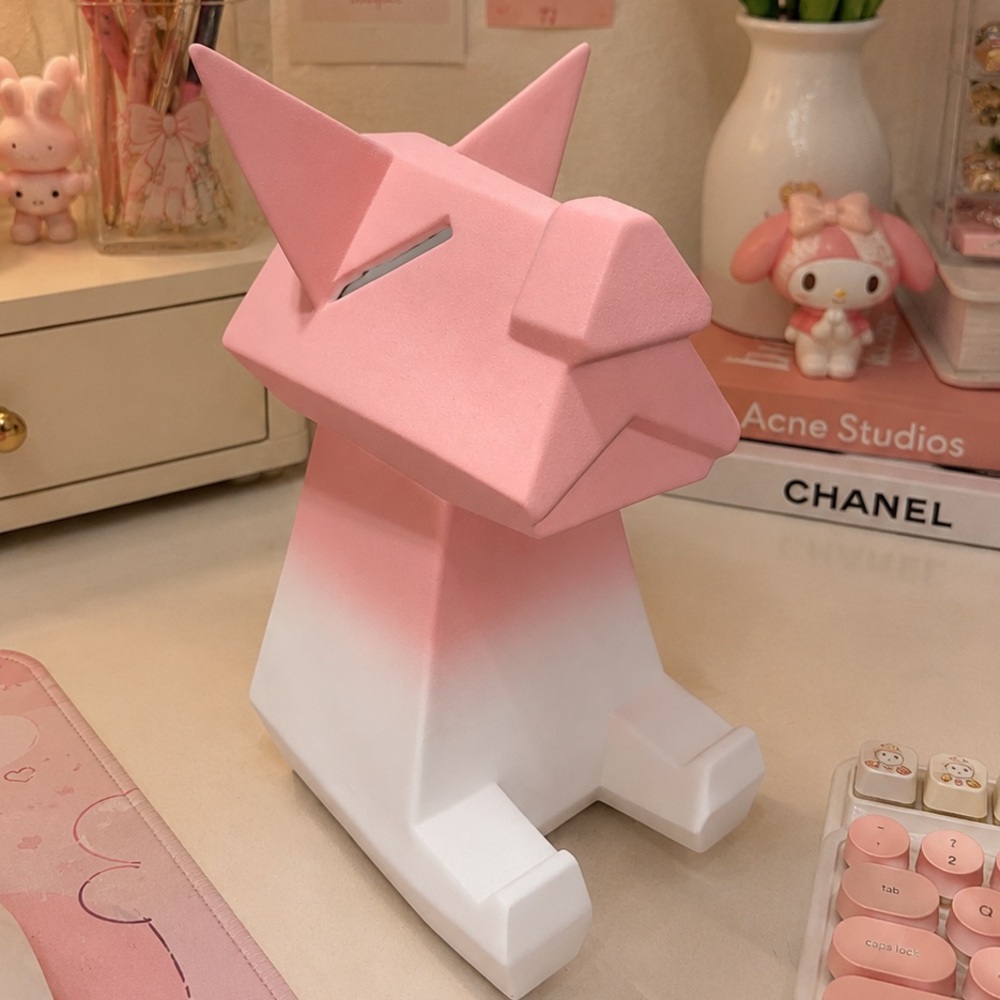SKAGELE Geometric Large Dog Piggy Bank NWOT